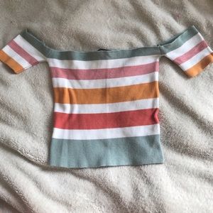 Off the shoulder crop top